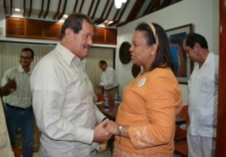 El Vicepresidente Angelino Garzón y la Gobernadora Aury Guerrero